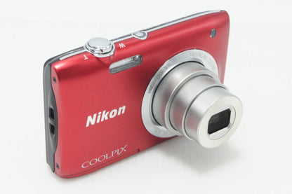美品 Nikon ニコン COOLPIX S2900 コンパクトデジタルカメラ レッド 260708ic
