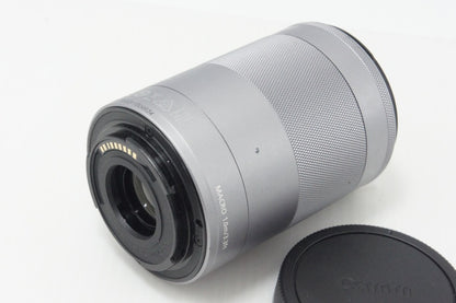 良品 Canon キヤノン EF-M 55-200mm F4.5-6.3 IS STM シルバー APS-C EF-Mマウント ズームレンズ 260708o