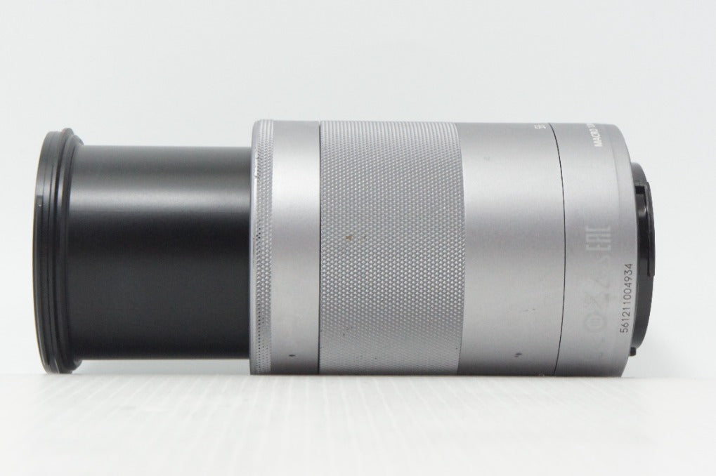 良品 Canon キヤノン EF-M 55-200mm F4.5-6.3 IS STM シルバー APS-C EF-Mマウント ズームレンズ 260708o