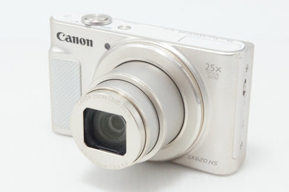 美品 Canon キヤノン PowerShot SX620 HS コンパクトデジタルカメラ ホワイト 260708u