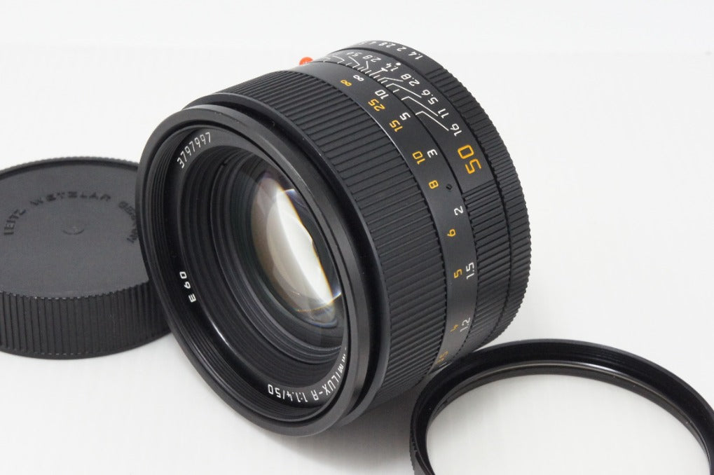 美品 LEICA ライカ SUMMILUX-R 50mm F1.4 ROM E60 Rマウント 単焦点レンズ フィルター 元箱付 260708z
