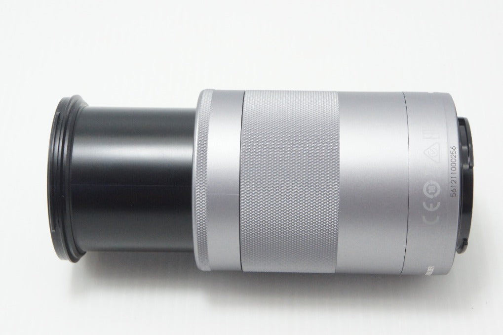 美品 Canon キヤノン EF-M 55-200mm F4.5-6.3 IS STM シルバー EF-Mマウント APS-C ズームレンズ 260710m