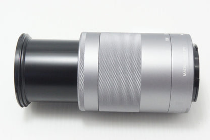 美品 Canon キヤノン EF-M 55-200mm F4.5-6.3 IS STM シルバー EF-Mマウント APS-C ズームレンズ 260710m