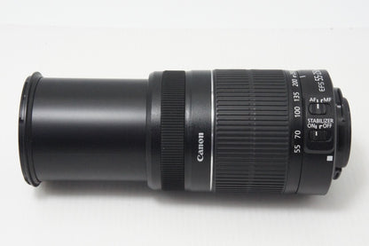 美品 Canon キヤノン EF-S 55-250mm F4-5.6 IS II ズームレンズ APS-C キット用白箱付 260710o