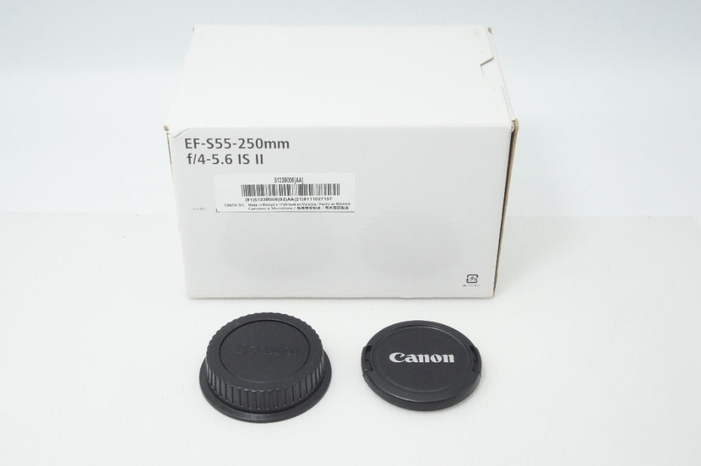 美品 Canon キヤノン EF-S 55-250mm F4-5.6 IS II ズームレンズ APS-C キット用白箱付 260710o
