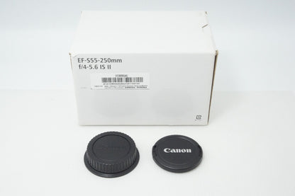 美品 Canon キヤノン EF-S 55-250mm F4-5.6 IS II ズームレンズ APS-C キット用白箱付 260710o