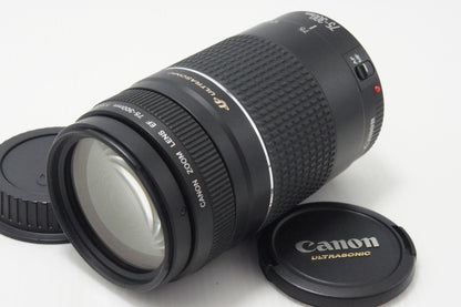 Canon キヤノン EF 75-300mm F4-5.6 III USM フルサイズ ズームレンズ ポーチ付 260710t