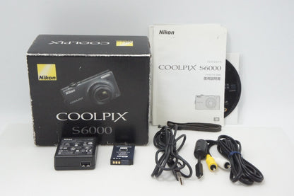 Nikon ニコン COOLPIX S6000 コンパクトデジタルカメラ ブラック 元箱付 260714ac