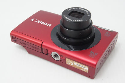 美品 Canon キヤノン PowerShot A3400 IS コンパクトデジタルカメラ レッド 元箱付 260714ad