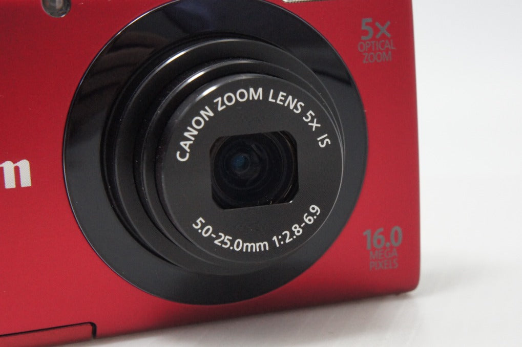 美品 Canon キヤノン PowerShot A3400 IS コンパクトデジタルカメラ レッド 元箱付 260714ad