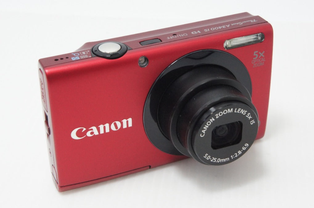 美品 Canon キヤノン PowerShot A3400 IS コンパクトデジタルカメラ レッド 元箱付 260714ad
