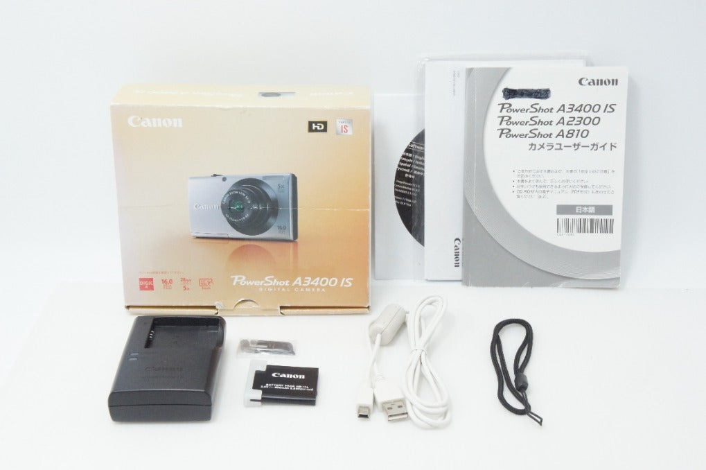 美品 Canon キヤノン PowerShot A3400 IS コンパクトデジタルカメラ レッド 元箱付 260714ad