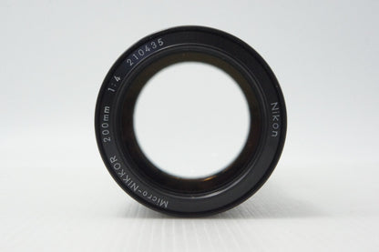 美品 Nikon ニコン Ai-S Micro Nikkor 200mm F4 IF MF 単焦点レンズ 260714ae