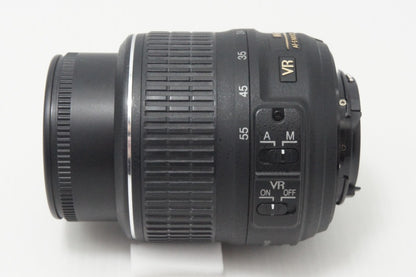 美品 Nikon ニコン AF-S DX NIKKOR 18-55mm F3.5-5.6G VR APS-C ズームレンズ 260714ag