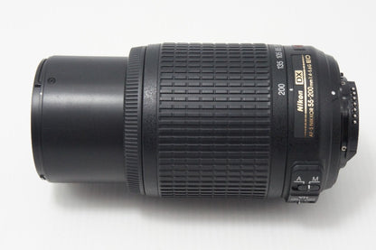良品 Nikon ニコン AF-S DX NIKKOR 55-200mm F4-5.6G ED VR APS-C ズームレンズ フード ポーチ付 260714ah