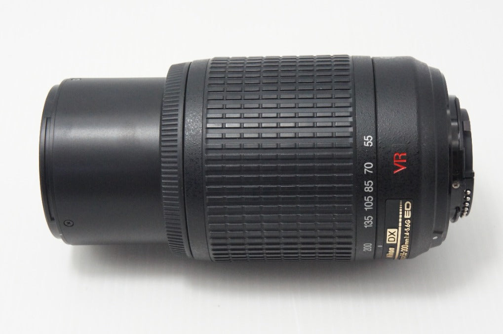 良品 Nikon ニコン AF-S DX NIKKOR 55-200mm F4-5.6G ED VR APS-C ズームレンズ フード ポーチ付 260714ah