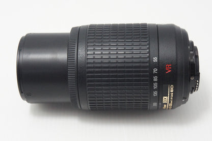 良品 Nikon ニコン AF-S DX NIKKOR 55-200mm F4-5.6G ED VR APS-C ズームレンズ フード ポーチ付 260714ah