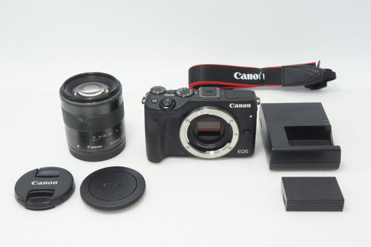 Canon EOS M3 Body + EF-M 18-55mm F3.5-5.6 IS STM Lens Kit Mirrorless Camera Black 260714an