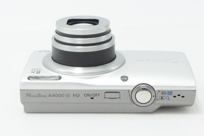 良品 Canon キヤノン PowerShot A4000 IS コンパクトデジタルカメラ シルバー 260714at
