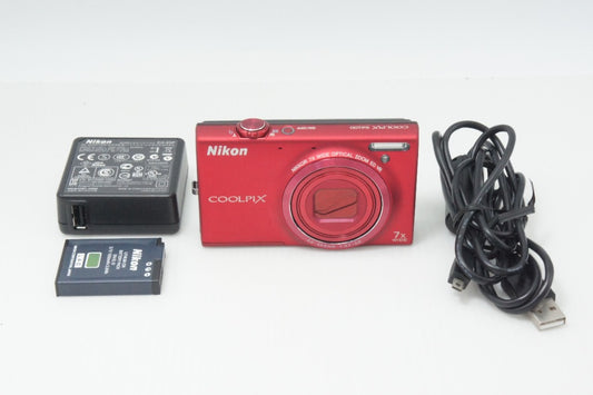 Nikon COOLPIX S6100 Compact Digital Camera Super Red 260714av