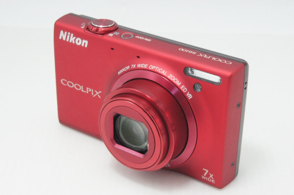 Nikon COOLPIX S6100 Compact Digital Camera Super Red 260714av