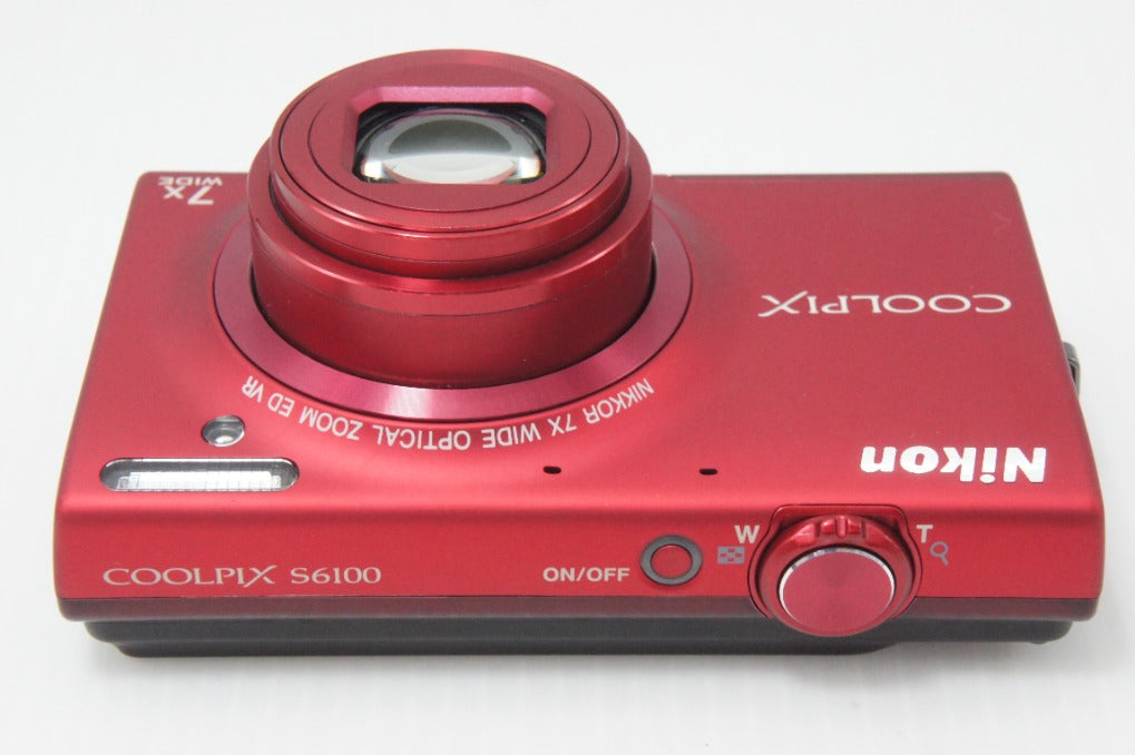 Nikon COOLPIX S6100 Compact Digital Camera Super Red 260714av
