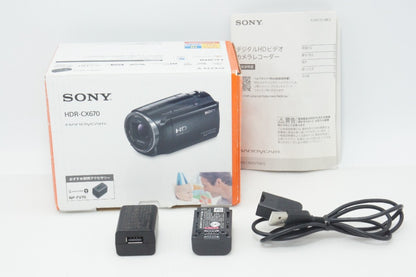 美品 SONY ソニー HDR-CX670 デジタルビデオカメラ ブラック 元箱付 260714d