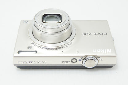 美品 Nikon ニコン COOLPIX S6100 コンパクトデジタルカメラ シャンパンシルバー 元箱付 260714k