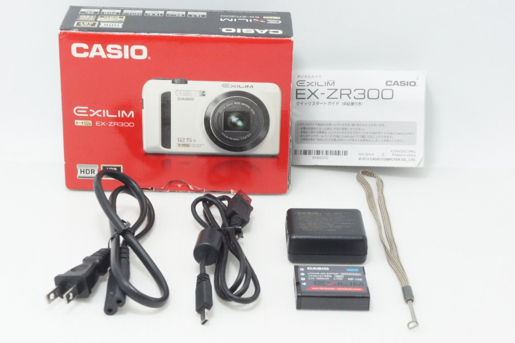 美品 CASIO カシオ HIGH SPEED EXILIM EX-ZR300 コンパクトデジタルカメラ ゴールド 元箱付 260714o