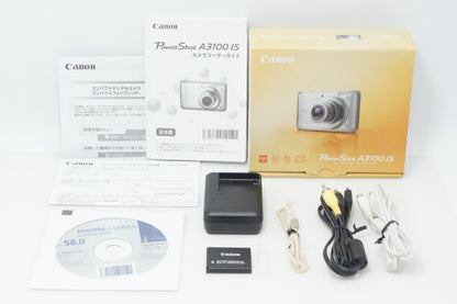 Canon キヤノン PowerShot A3100 IS コンパクトデジタルカメラ シルバー 元箱付 260714r
