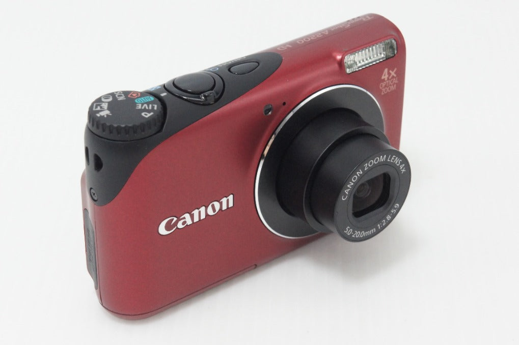 美品 Canon キヤノン PowerShot A2200 コンパクトデジタルカメラ レッド 元箱付 260714s