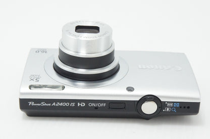 Canon PowerShot A2400 IS Compact Digital Camera Silver with Original Box 260716b