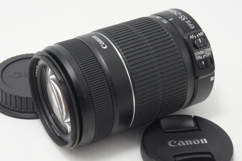 美品 Canon キヤノン EF-S 55-250mm F4-5.6 IS II APS-C ズームレンズ 260717al