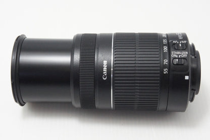 美品 Canon キヤノン EF-S 55-250mm F4-5.6 IS II APS-C ズームレンズ 260717al