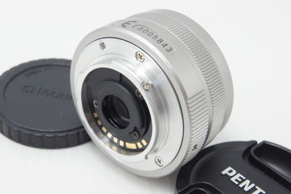 美品 PENTAX ペンタックス 01 STANDARD PRIME 8.5mm F1.9 Qシリーズ用 シルバー 260717p
