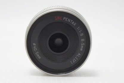美品 PENTAX ペンタックス 01 STANDARD PRIME 8.5mm F1.9 Qシリーズ用 シルバー 260717p