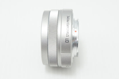 美品 PENTAX ペンタックス 01 STANDARD PRIME 8.5mm F1.9 Qシリーズ用 シルバー 260717p