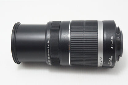 良品 Canon キヤノン EF-S 55-250mm F4-5.6 IS ズームレンズ APS-C 白箱付 260717s