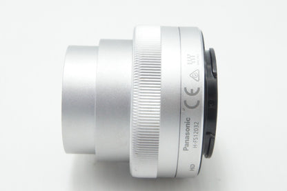 美品 Panasonic LUMIX G VARIO 12-32mm F3.5-5.6 ASPH. MEGA O.I.S. H-FS12032 マイクロフォーサーズ シルバー 260717w