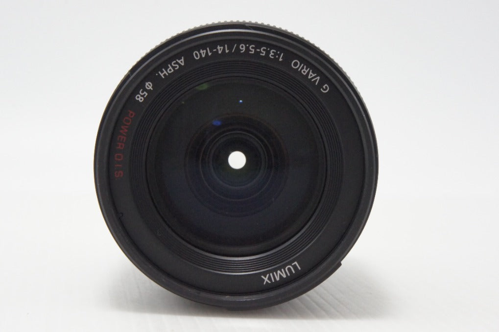 良品 Panasonic LUMIX G VARIO 14-140mm F3.5-5.6 ASPH. POWER O.I.S. H-FS14140-K マイクロフォーサーズ 260721b