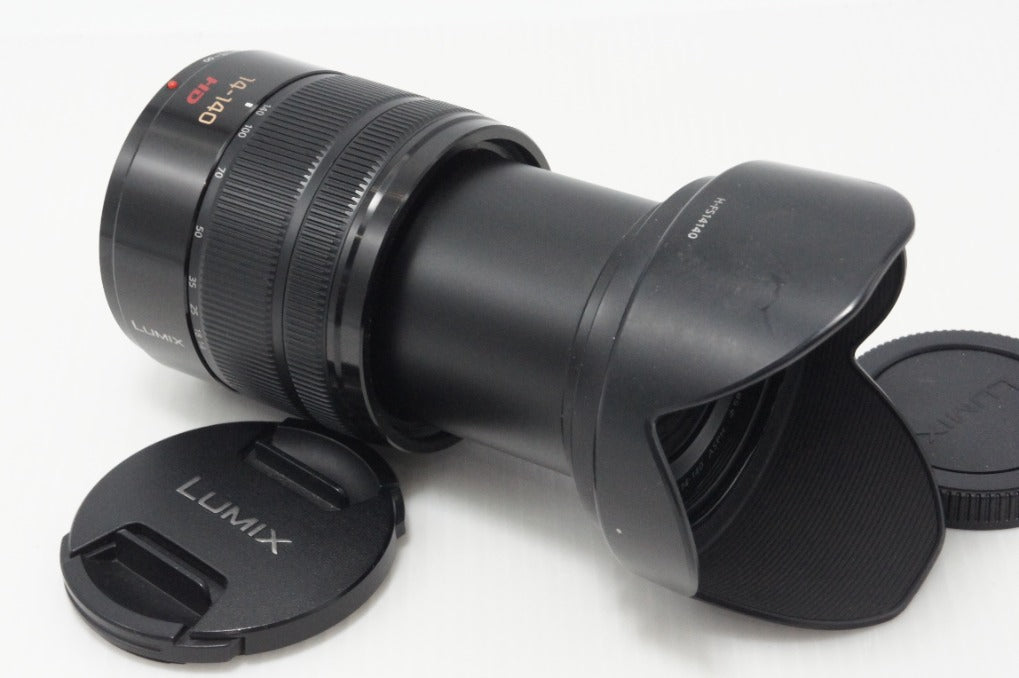 良品 Panasonic LUMIX G VARIO 14-140mm F3.5-5.6 ASPH. POWER O.I.S. H-FS14140-K マイクロフォーサーズ 260721b