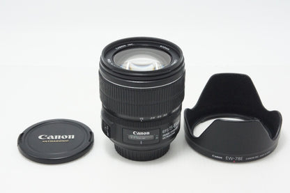 良品 Canon キヤノン EF-S 15-85mm F3.5-5.6 IS USM APS-C ズームレンズ フード付 260721f