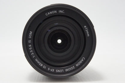 良品 Canon キヤノン EF-S 15-85mm F3.5-5.6 IS USM APS-C ズームレンズ フード付 260721f
