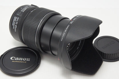 良品 Canon キヤノン EF-S 15-85mm F3.5-5.6 IS USM APS-C ズームレンズ フード付 260721f