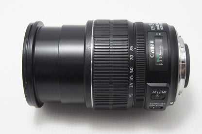 良品 Canon キヤノン EF-S 15-85mm F3.5-5.6 IS USM APS-C ズームレンズ フード付 260721f