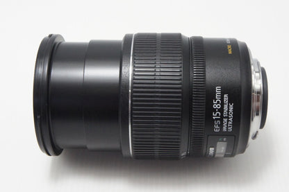 良品 Canon キヤノン EF-S 15-85mm F3.5-5.6 IS USM APS-C ズームレンズ フード付 260721f