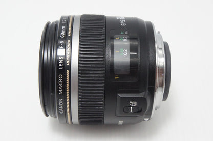 良品 Canon キヤノン EF-S 60mm F2.8 MACRO USM APS-C 単焦点レンズ 260721g
