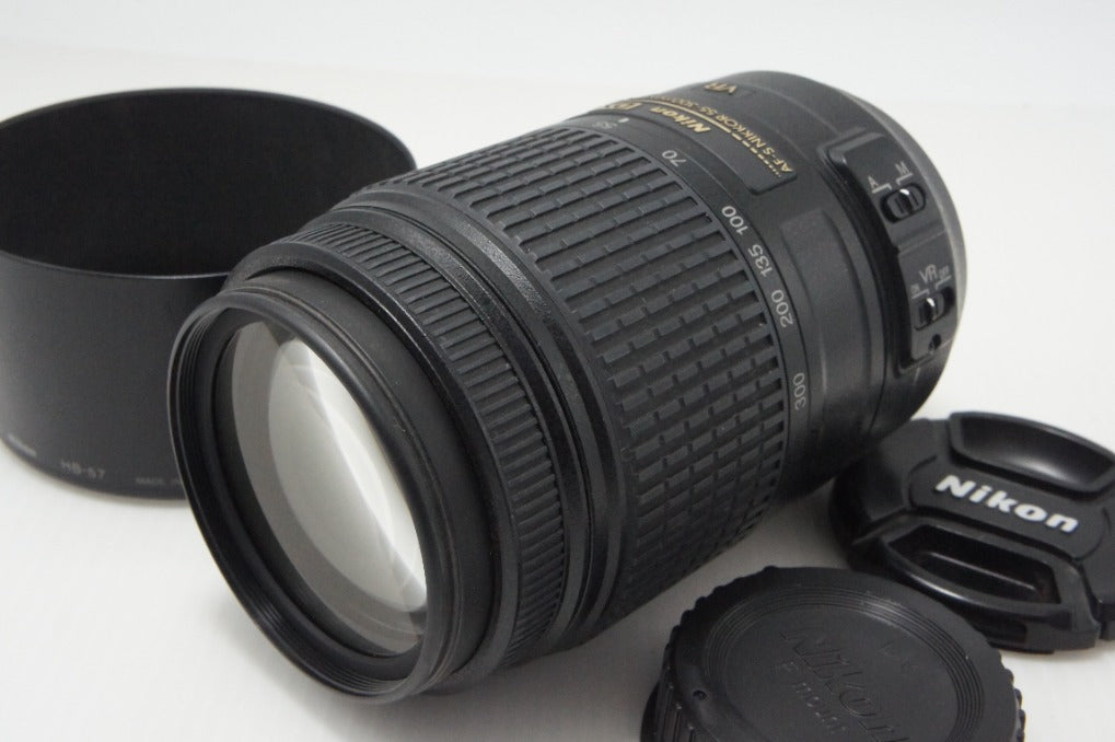 訳あり品 Nikon ニコン AF-S DX NIKKOR 55-300mm F4.5-5.6G ED VR APS-C ズームレンズ フード付 260722n
