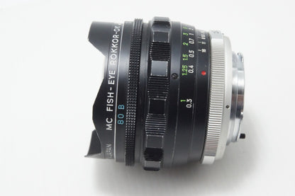 MINOLTA ミノルタ MC FISH-EYE ROKKOR-OK 16mm F2.8 魚眼レンズ SR/MDマウント MF 260722q