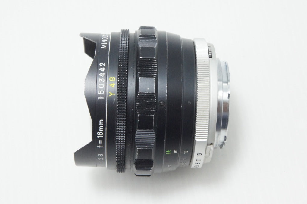 MINOLTA ミノルタ MC FISH-EYE ROKKOR-OK 16mm F2.8 魚眼レンズ SR/MDマウント MF 260722q